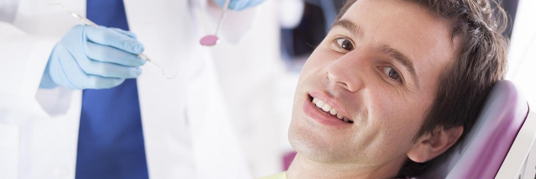 man after an emergency dental appointment in lake balboa