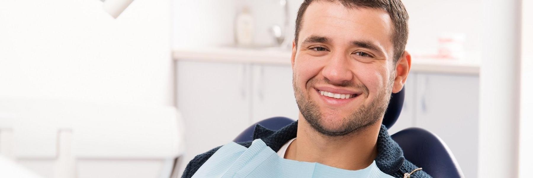 man after going to emergency dentist in lake balboa